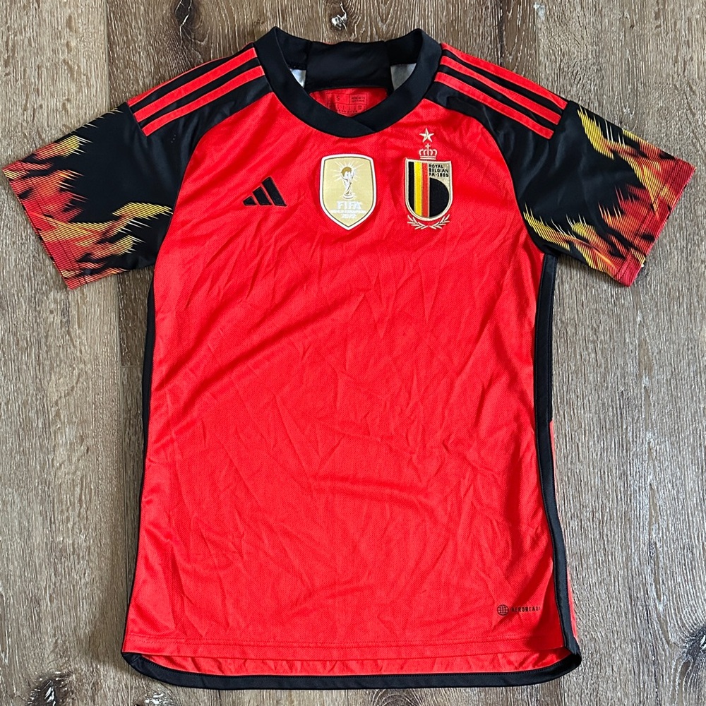 adidas Kids Red and Black Soccer Jersey